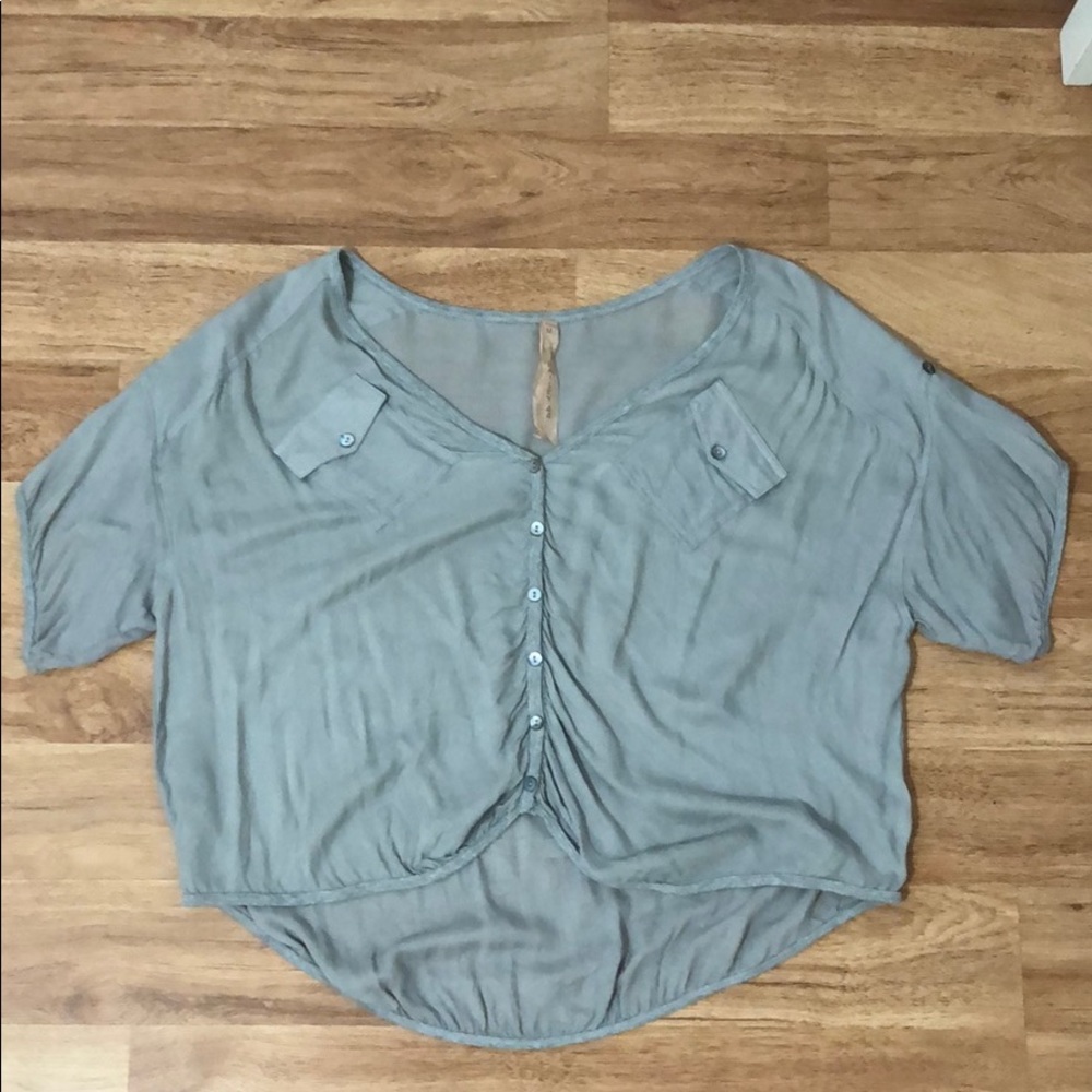 Grey slouchy top